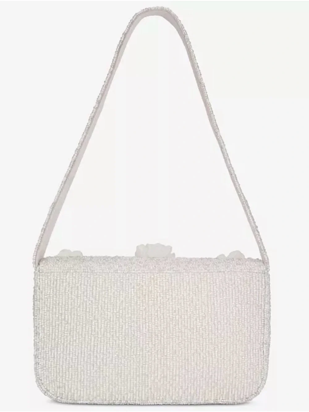 Hand Beaded 3D Flower Shoulder Bag